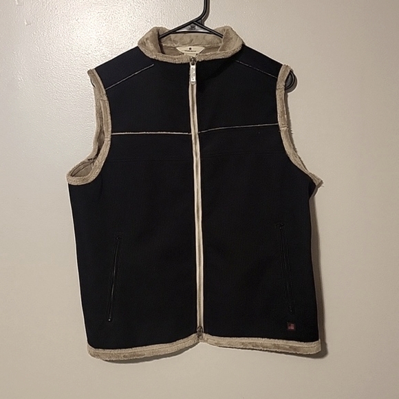Woolrich Vest Womens Large Full Zip Lined Corduroy‎ Black Outdoors Casual - Picture 1 of 8